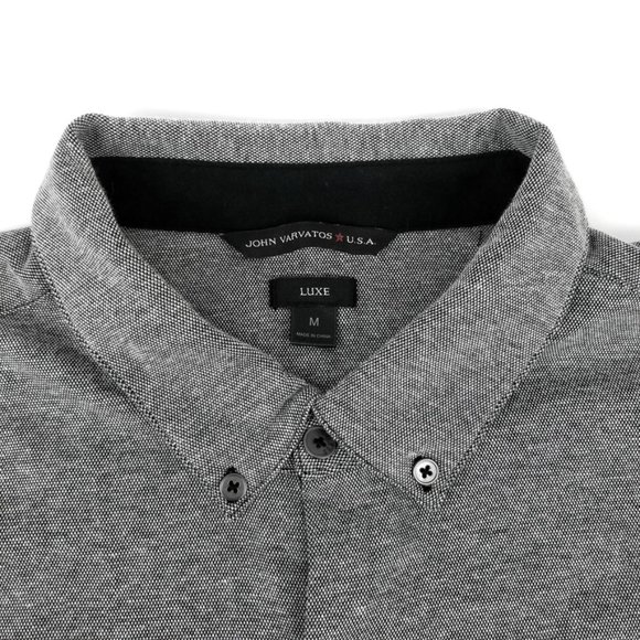 John Varvatos Luxe Gray Button Down Soft Shirt M - Picture 5 of 7